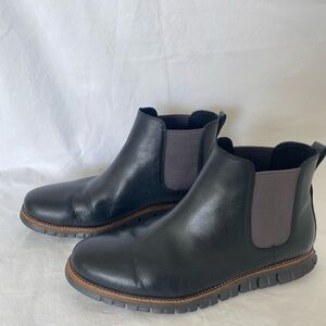 Men's Black Leather Cole Haan zero gravity Chelsea Boots 11.5 M wide